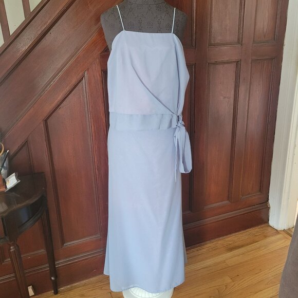 Vintage Dessy Creations Lavender Maxi Dress W/ Side Tie Size 22W 100% Acetate Li - Picture 1 of 7